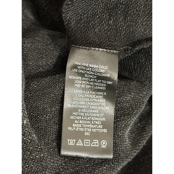 Pilcro Black Pleated Distressed Cotton Boxy Sweatshirt XL - Picture 7 of 8